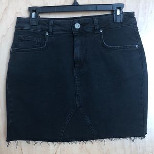 Anine Bing Black Denim Mini Skirt NWOT